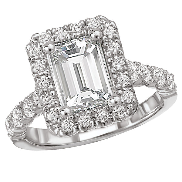 halo semi-mount diamond ring