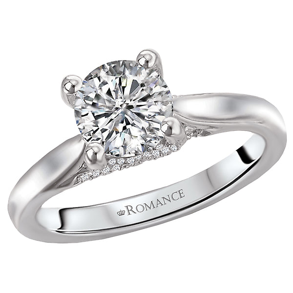 solitaire semi-mount diamond ring