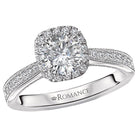 halo semi-mount diamond ring