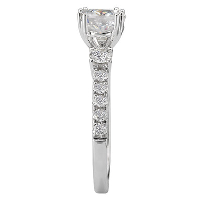 3-Stone Semi-Mount Diamond Ring