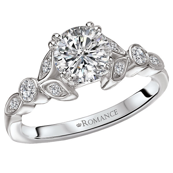 peg head semi-mount diamond ring