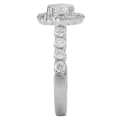 Halo Semi-Mount Diamond Ring