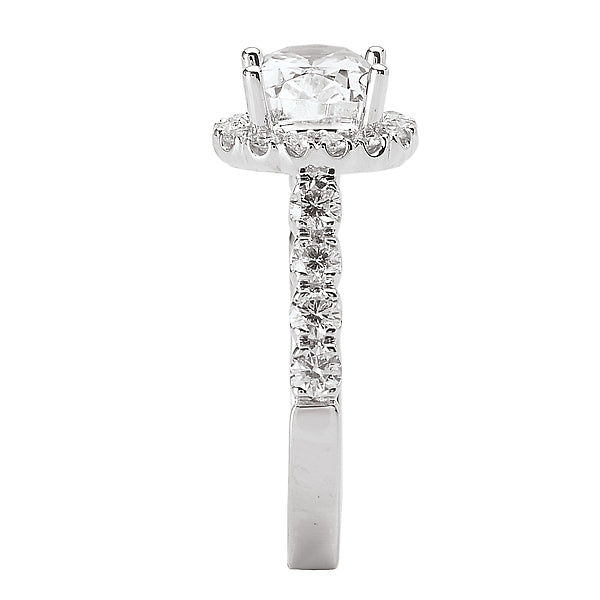 Halo Semi-Mount Diamond Ring