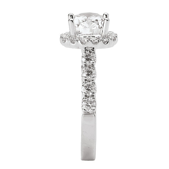 Halo Semi-Mount Diamond Ring