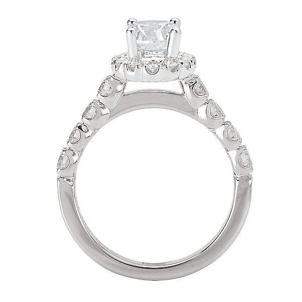 Halo Semi-Mount Diamond Ring