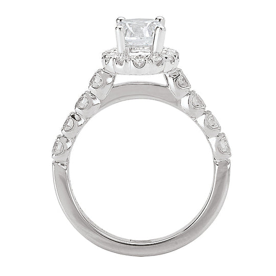 Halo Semi-Mount Diamond Ring