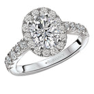 halo semi-mount diamond ring