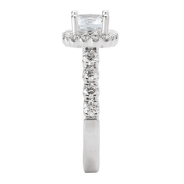 Halo Semi-Mount Diamond Ring