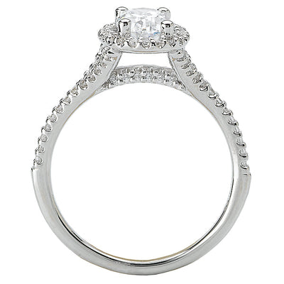 Halo Semi-Mount Diamond Ring