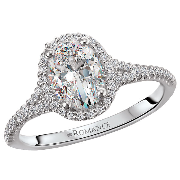 halo semi-mount diamond ring