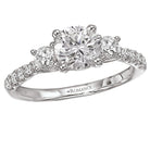 3 stone semi-mount diamond ring