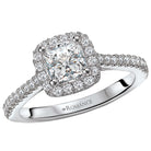 halo semi-mount diamond ring