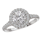 halo semi-mount diamond ring