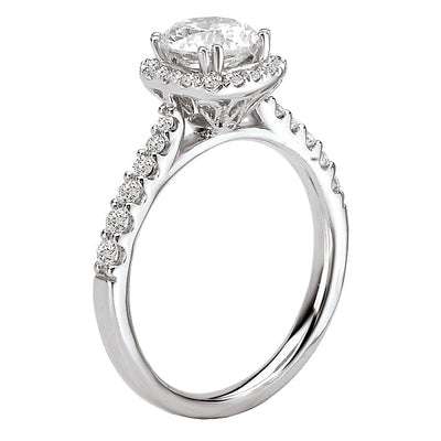 Halo Semi-Mount Diamond Ring