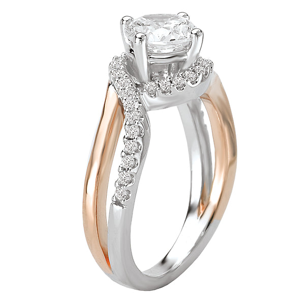 Two Tone Semi-Mount Diamond Ring
