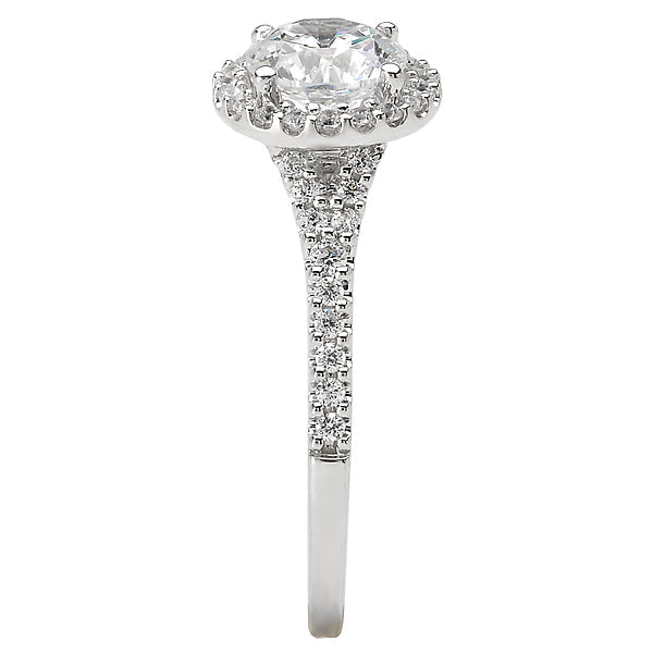 Halo Semi-Mount Diamond Ring