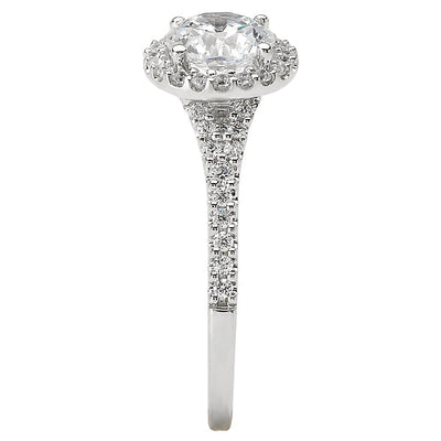 Halo Semi-Mount Diamond Ring