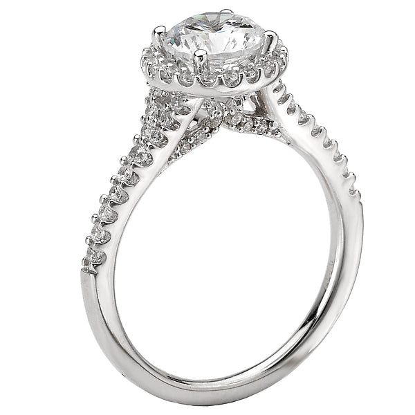 Halo Semi-Mount Diamond Ring