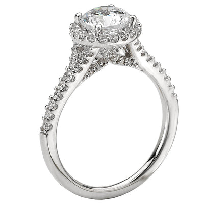 Halo Semi-Mount Diamond Ring