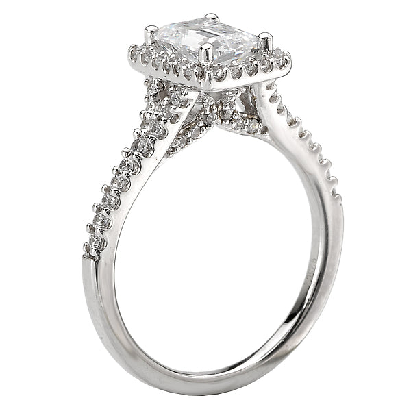 Halo Semi-Mount Diamond Ring