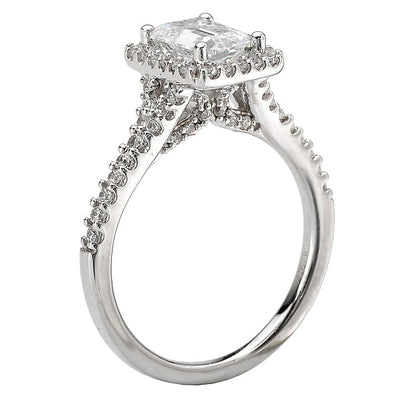 Halo Semi-Mount Diamond Ring