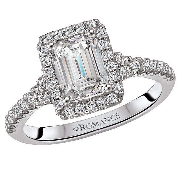 halo semi-mount diamond ring