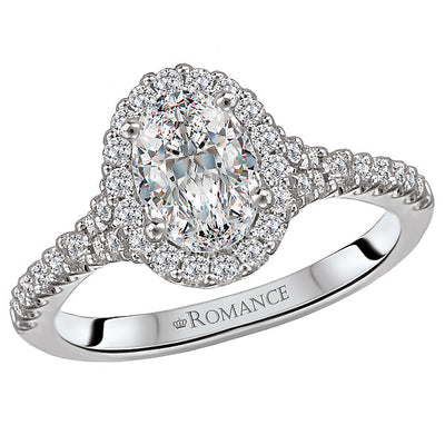 halo semi-mount diamond ring