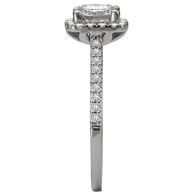 Halo Semi-Mount Diamond Ring