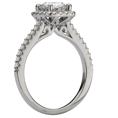 Halo Semi-Mount Diamond Ring