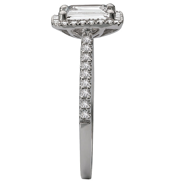 Halo Semi-Mount Diamond Ring