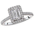 halo semi-mount diamond ring