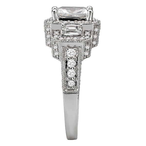Halo Semi-Mount Diamond Ring