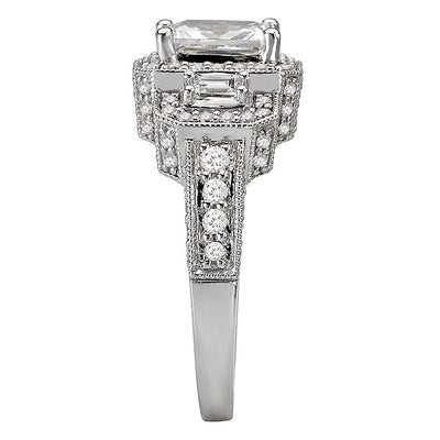 Halo Semi-Mount Diamond Ring