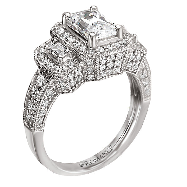 Halo Semi-Mount Diamond Ring