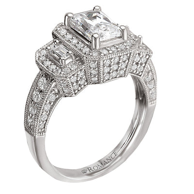 Halo Semi-Mount Diamond Ring