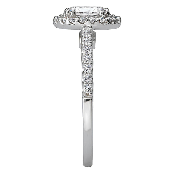 Halo Semi-Mount Diamond Ring