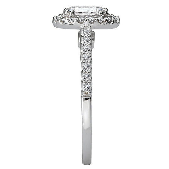 Halo Semi-Mount Diamond Ring