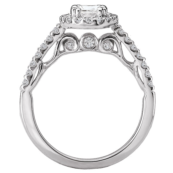 Halo Semi-Mount Diamond Ring