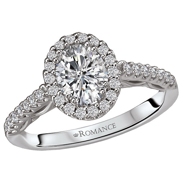 halo semi-mount diamond ring