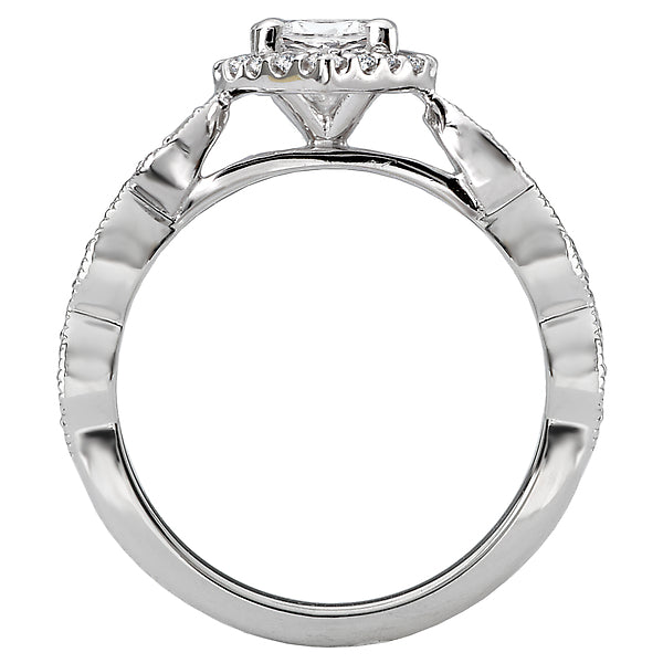 Halo Semi-Mount Diamond Ring
