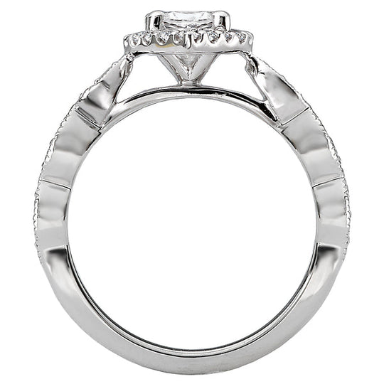 Halo Semi-Mount Diamond Ring