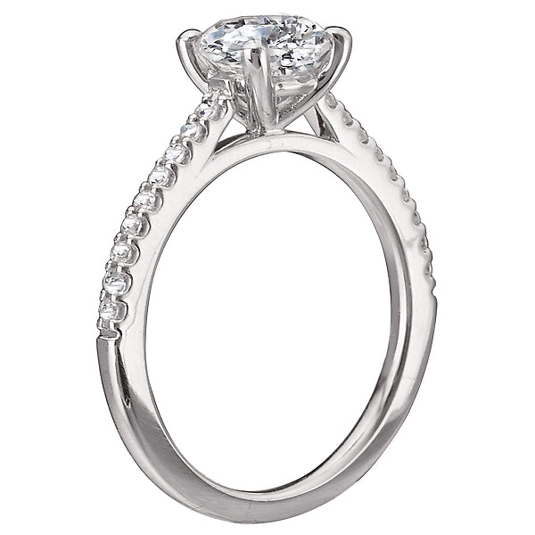 Peg Head Semi-Mount Diamond Ring