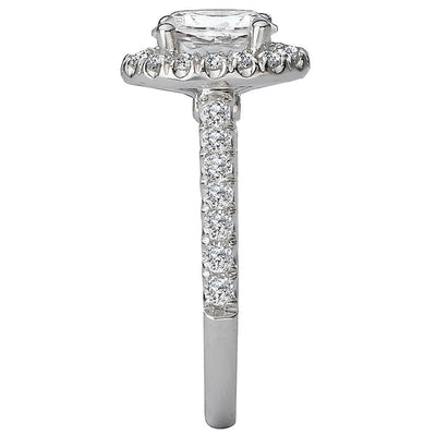 Halo Semi-Mount Diamond Ring