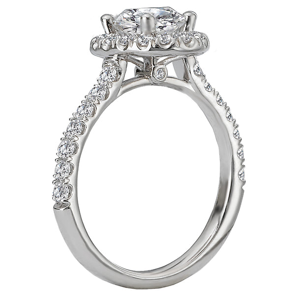 Halo Semi-Mount Diamond Ring