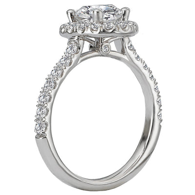 Halo Semi-Mount Diamond Ring