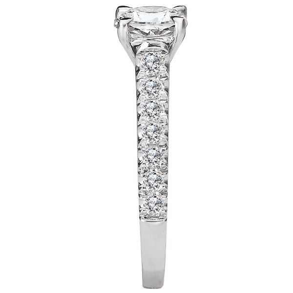 Peg Head Semi-Mount Diamond Ring
