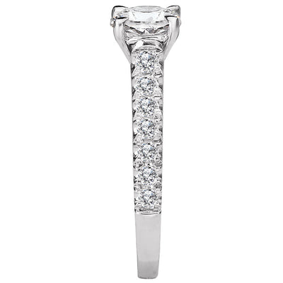 Peg Head Semi-Mount Diamond Ring