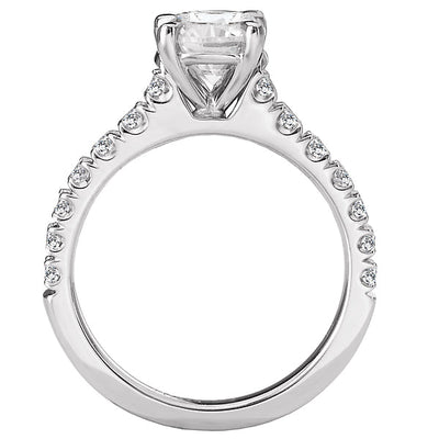 Peg Head Semi-Mount Diamond Ring