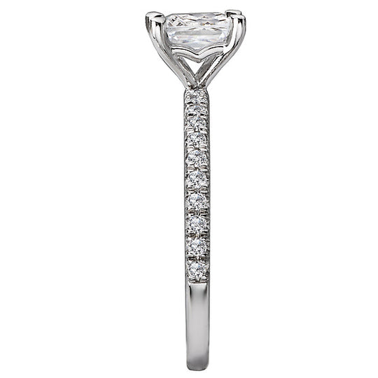 Peg Head Semi-Mount Diamond Ring