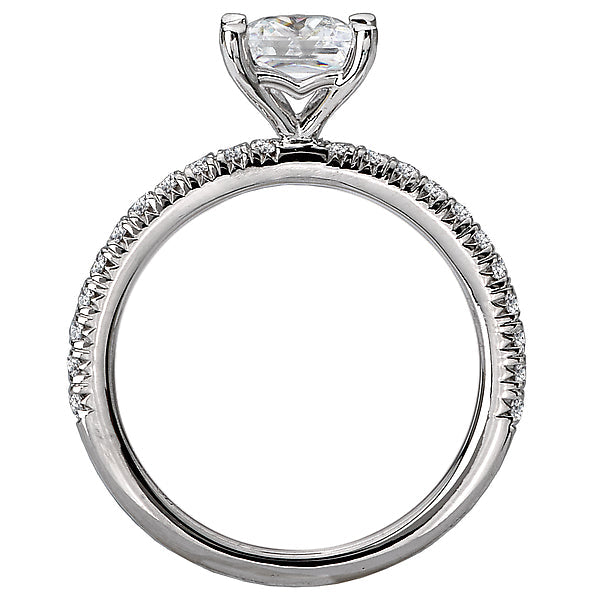 Peg Head Semi-Mount Diamond Ring